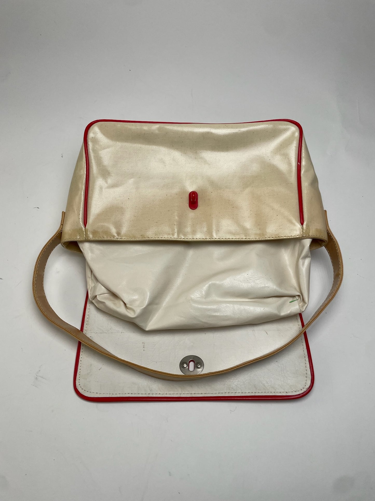 Vintage Courreges Patent Leather Bag White