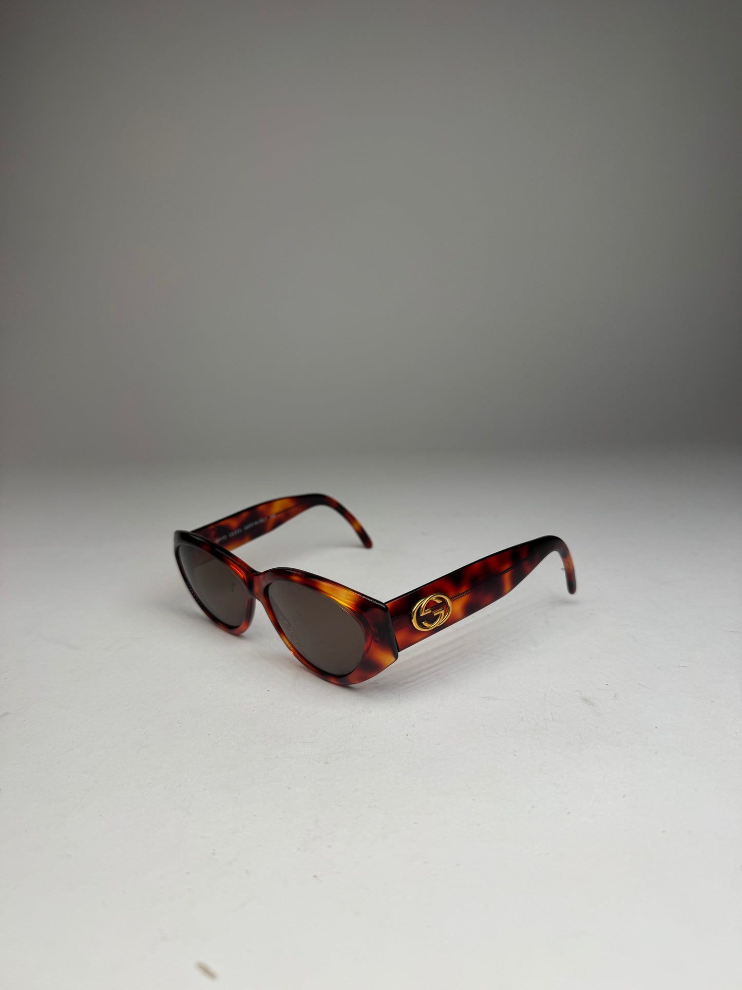 Vintage Gucci Retro Sunglasses Leopard Emblossed