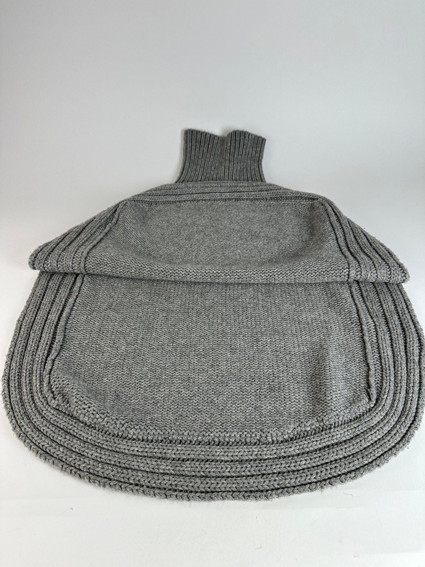 Vintage Gucci Wool Poncho Grey M
