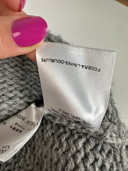 Vintage Gucci Wool Poncho Grey M