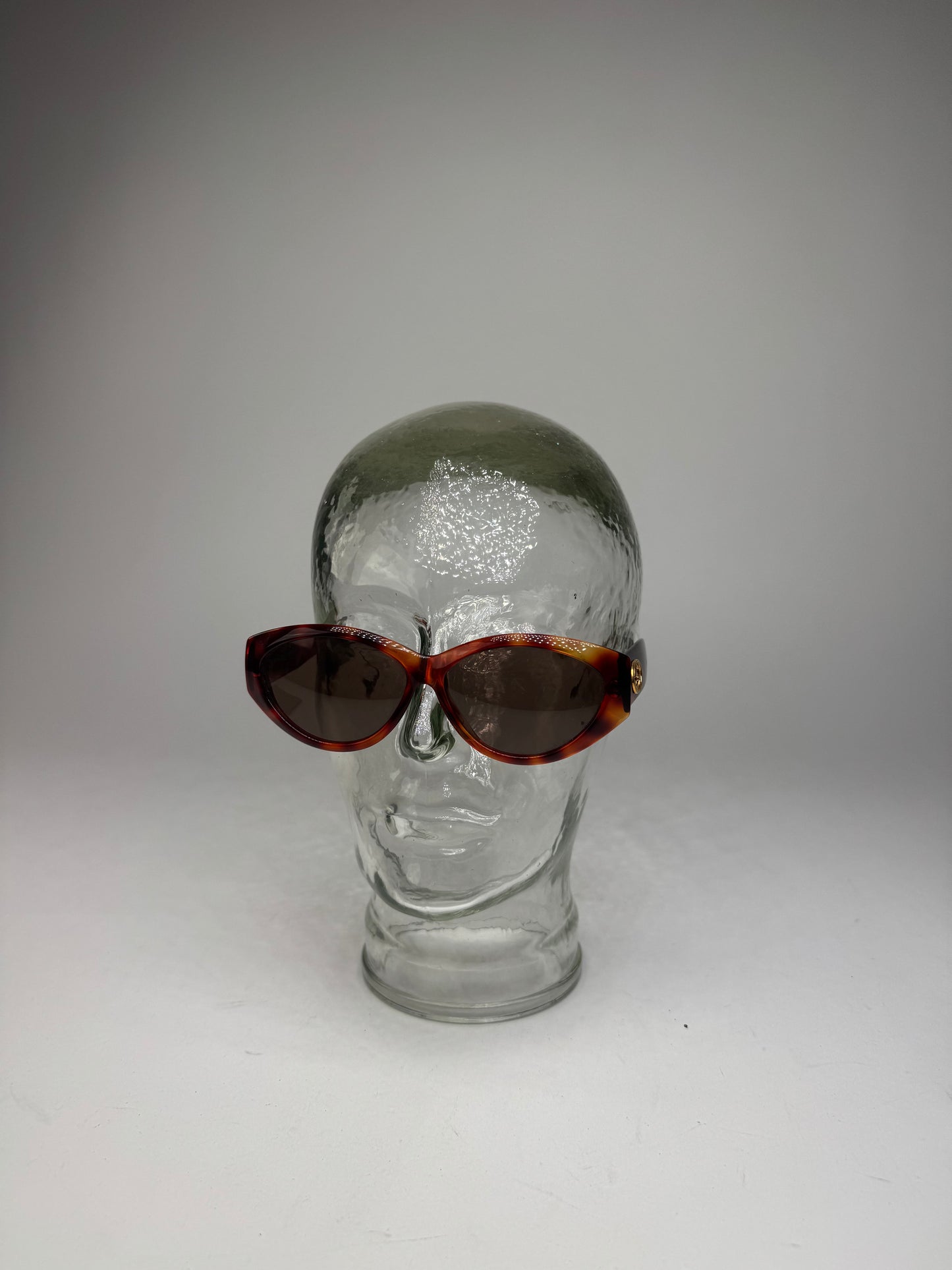 Vintage Gucci Retro Sunglasses Leopard Emblossed