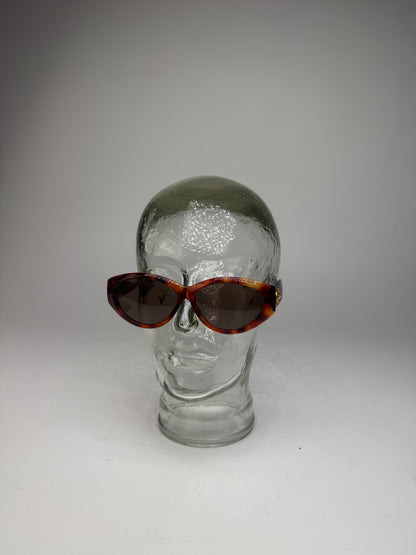 Vintage Gucci Retro Sunglasses Leopard Emblossed
