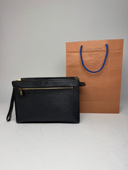 Vintage Louis Vuitton EPI Leather Clutch Black