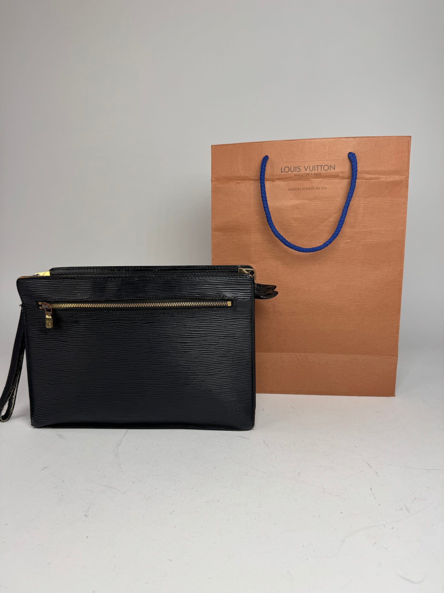 Vintage Louis Vuitton EPI Leather Clutch Black