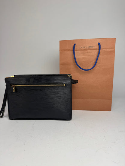 Vintage Louis Vuitton EPI Leather Clutch Black
