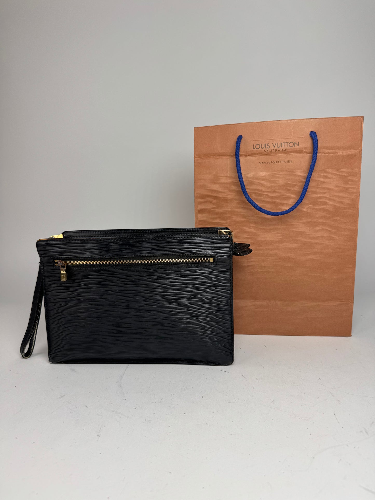 Vintage Louis Vuitton EPI Leather Clutch Black