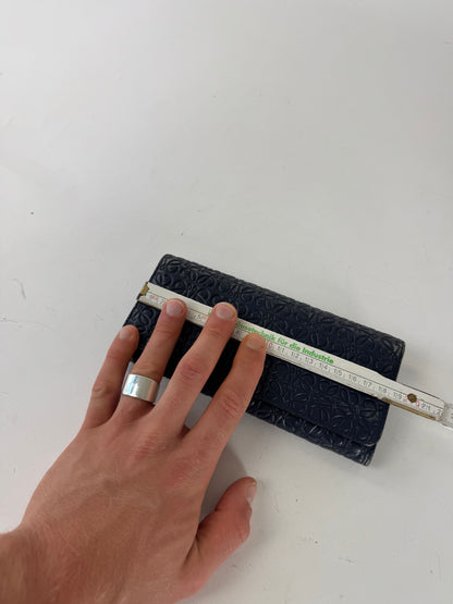 Vintage Loewe Madrid monogram leather wallet navy