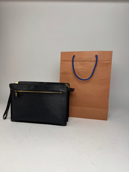 Vintage Louis Vuitton EPI Leather Clutch Black