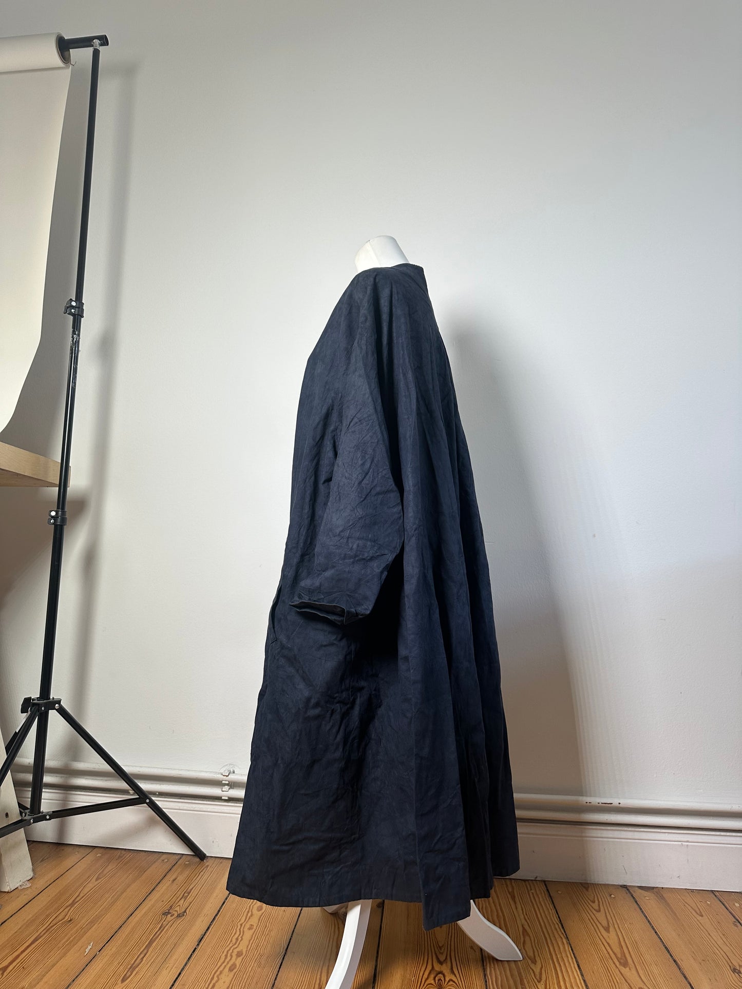 Vintage Dior Longline Coat Dark Blue L