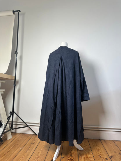 Vintage Dior Longline Coat Dark Blue L