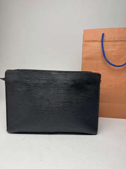 Vintage Louis Vuitton EPI Leather Clutch Black