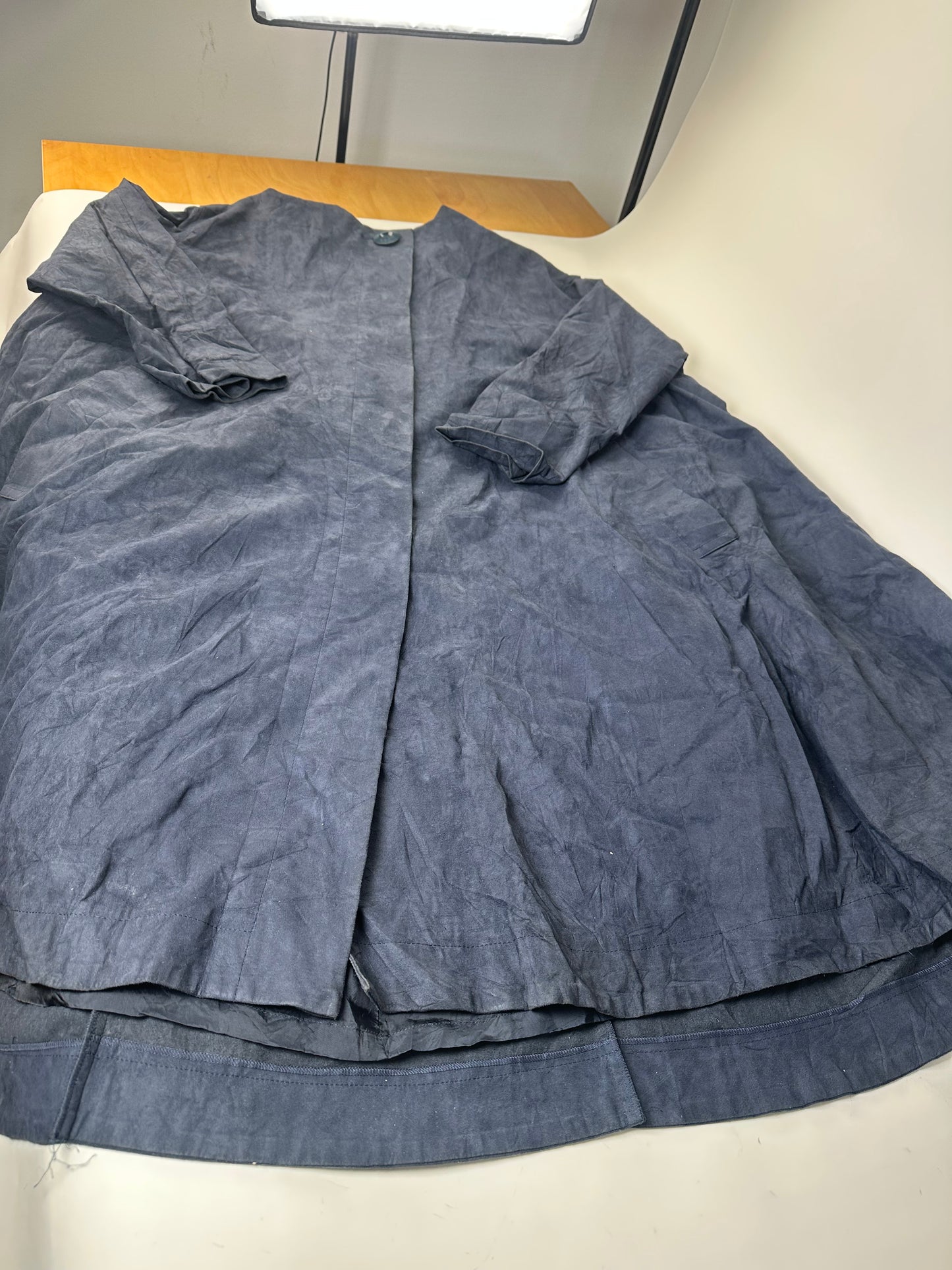 Vintage Dior Longline Coat Dark Blue L