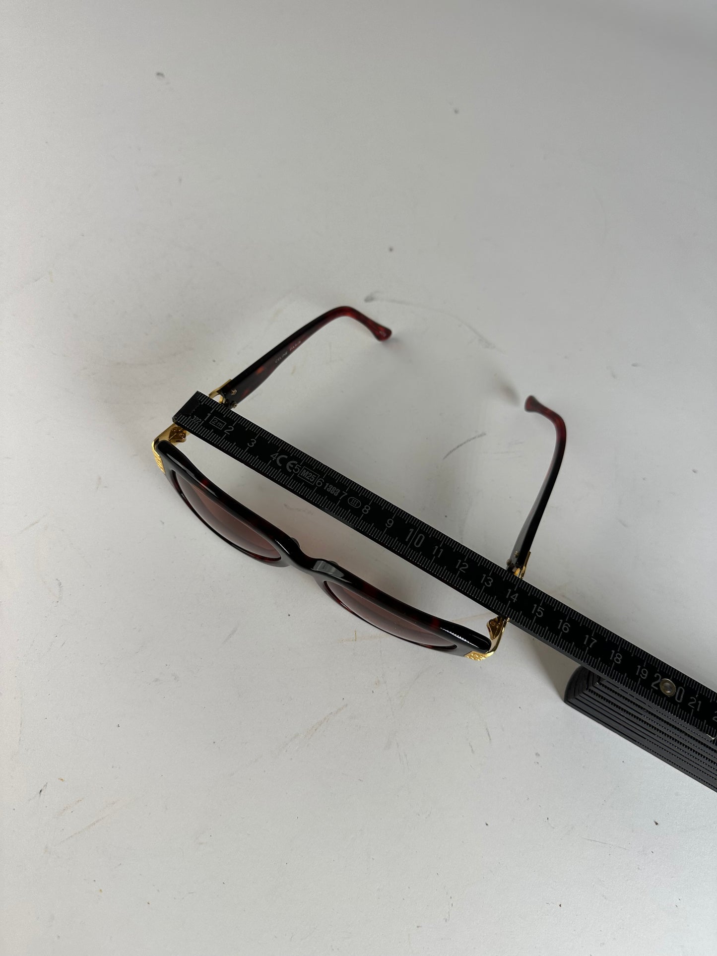 Vintage Celine Acetate Sunglasses Dark Tortoiseshell Gold