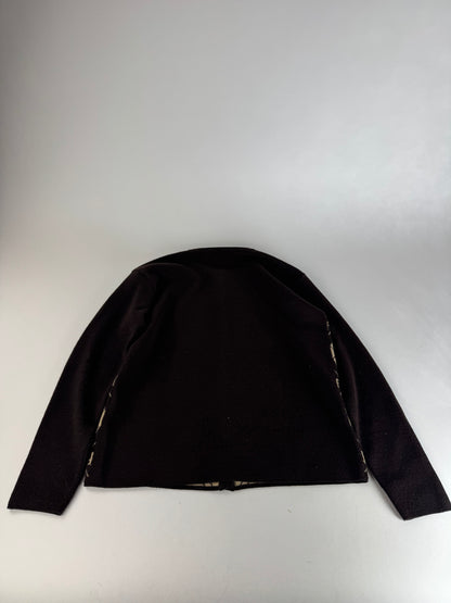 Vintage Fendi Roma Cardigan / Wool Sweater Brown Beige