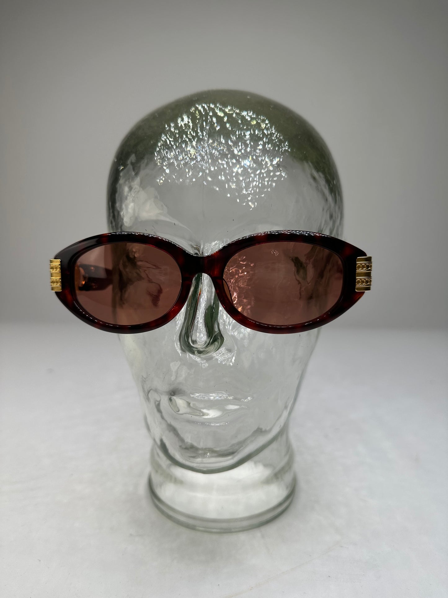 Vintage Celine Acetate Sunglasses Dark Tortoiseshell Gold