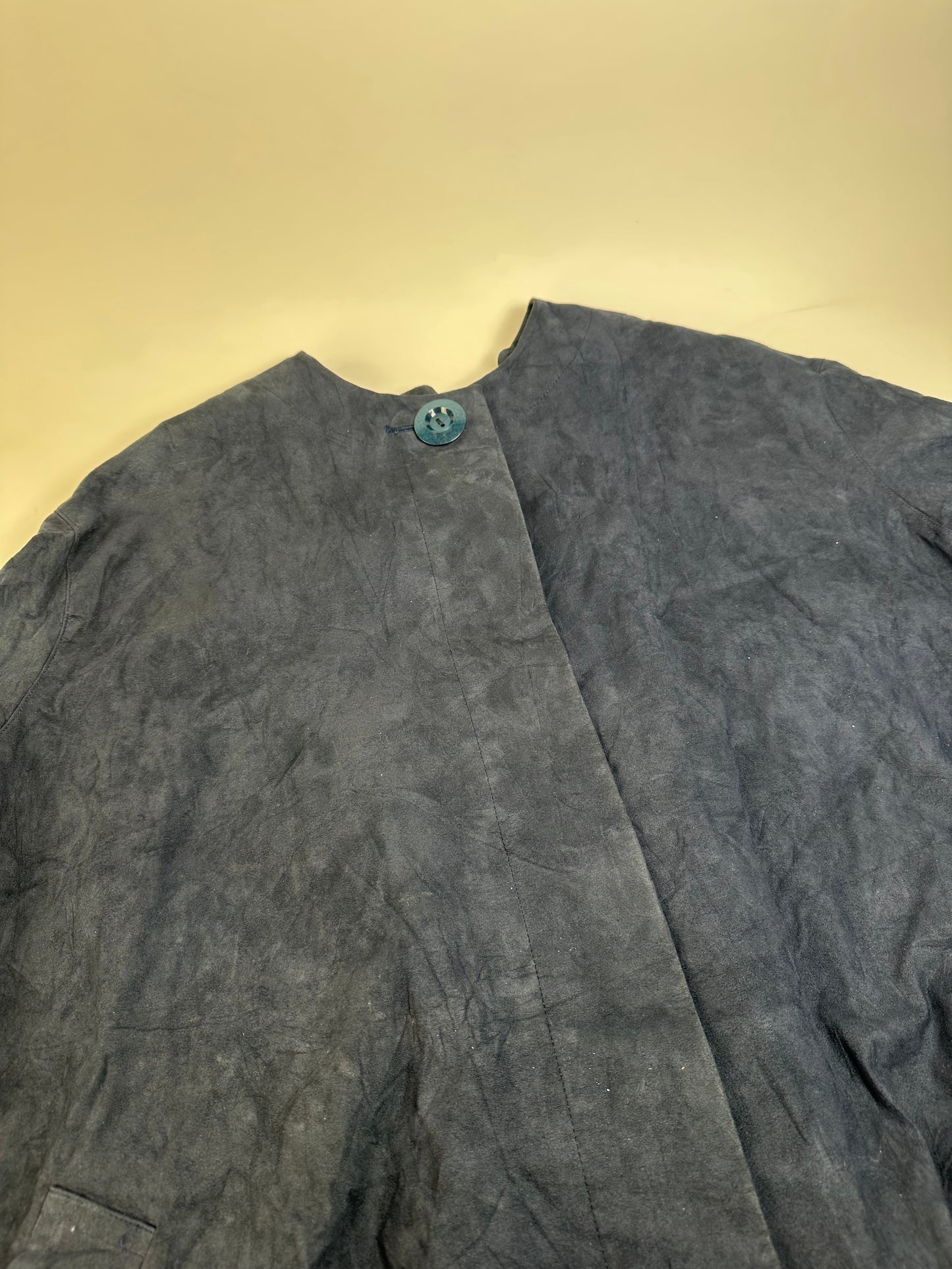 Vintage Dior Longline Coat Dark Blue L