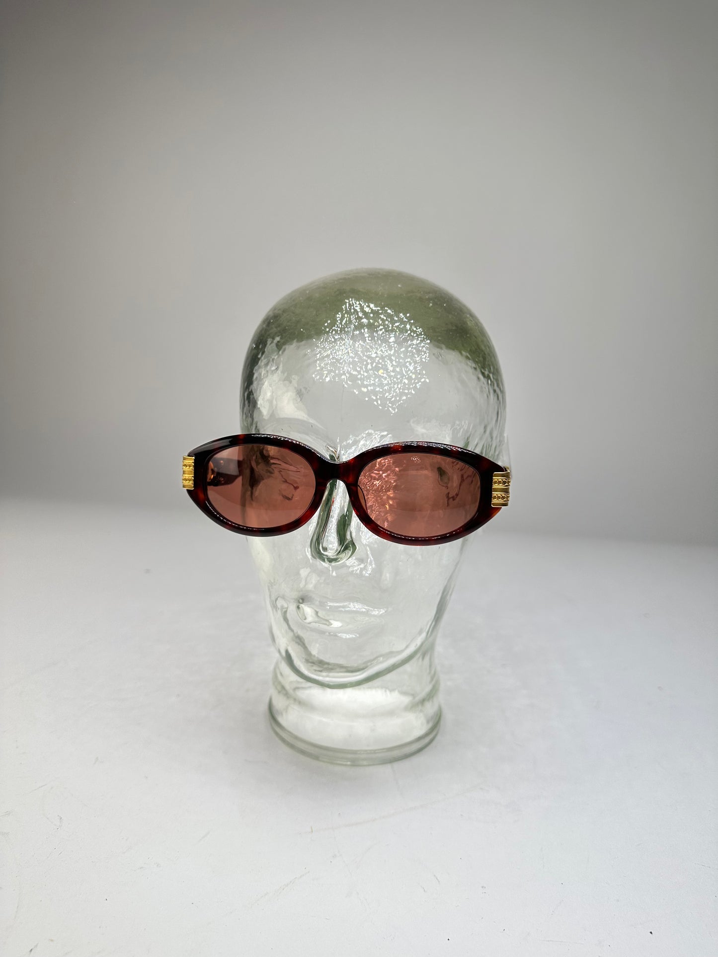 Vintage Celine Acetate Sunglasses Dark Tortoiseshell Gold