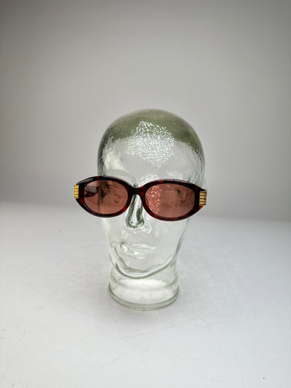 Vintage Celine Acetate Sunglasses Dark Tortoiseshell Gold
