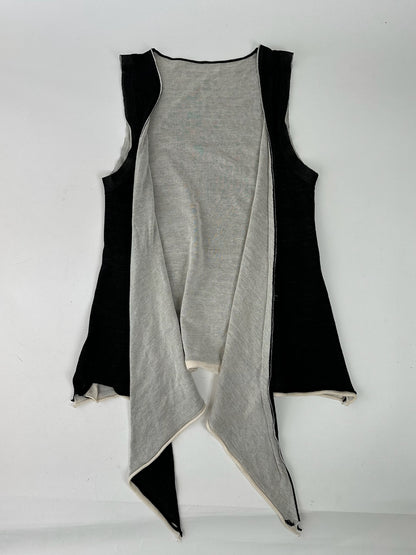 Vintage Issey Miyake Wool Top Black Grey