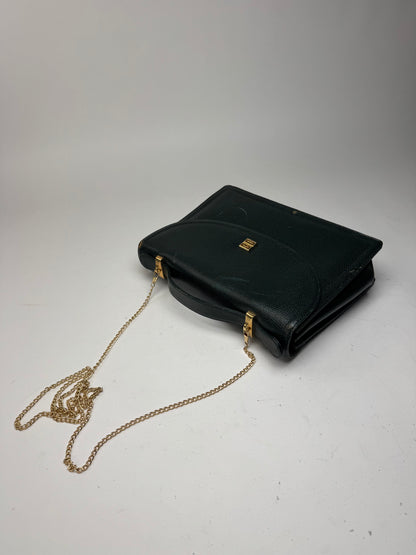 Sac vintage Givenchy 2Way en cuir peau de serpent vert