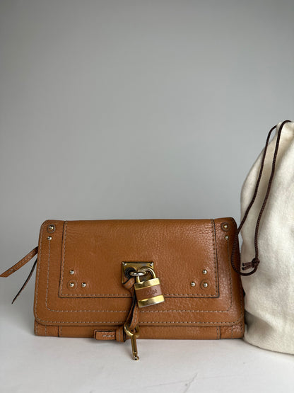 Vintage Chloe Paddington Leather Wallet / Clutch Brown