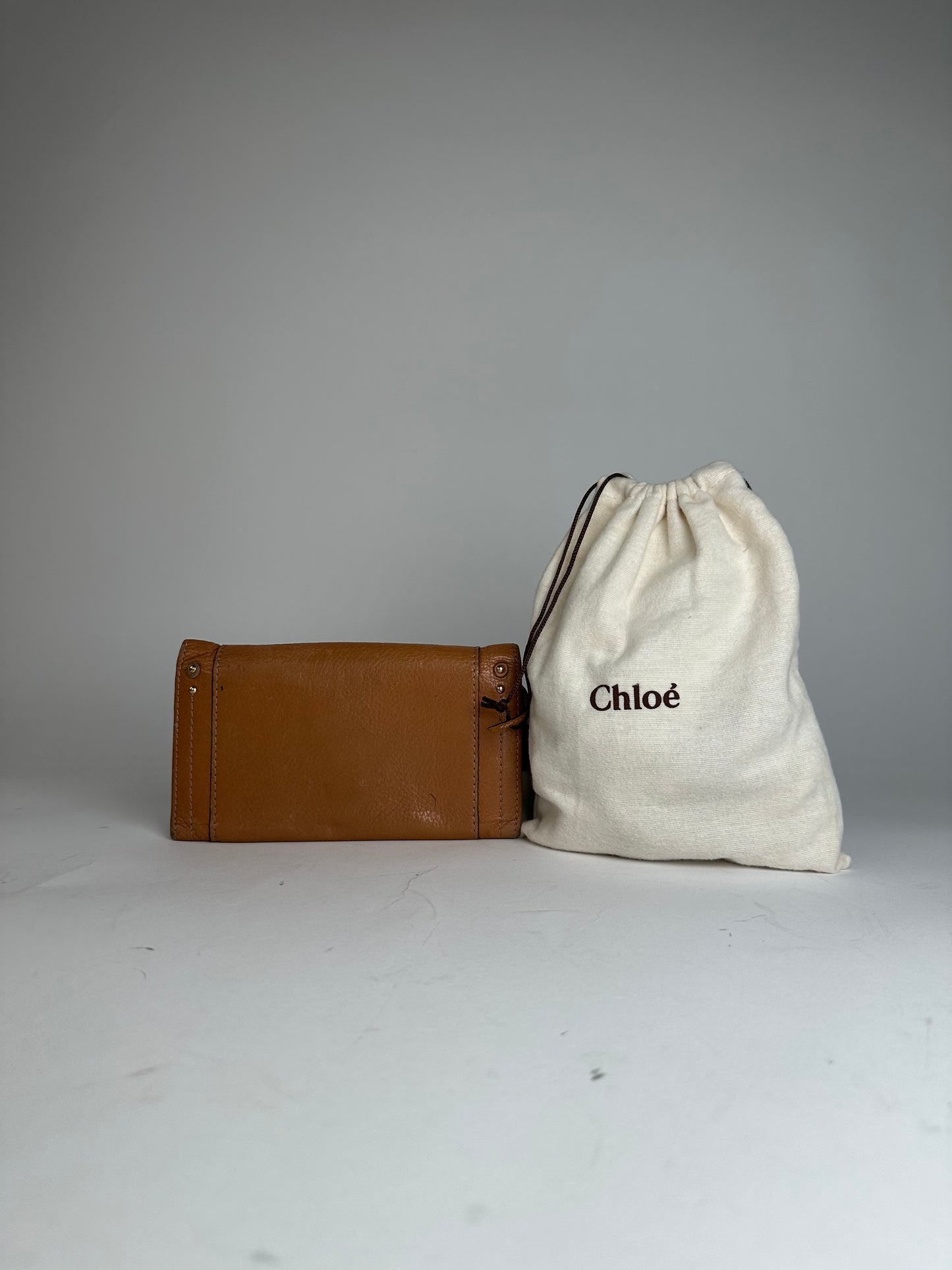 Vintage Chloe Paddington Leather Wallet / Clutch Brown