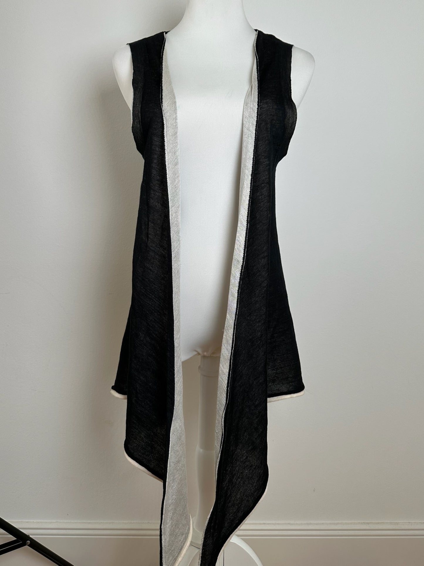 Vintage Issey Miyake Wool Top Black Grey