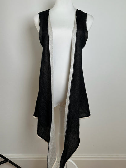 Vintage Issey Miyake Wool Top Black Grey