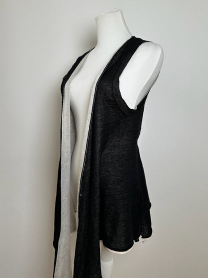 Vintage Issey Miyake Wool Top Black Grey