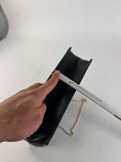 Sac vintage Givenchy 2Way en cuir peau de serpent vert