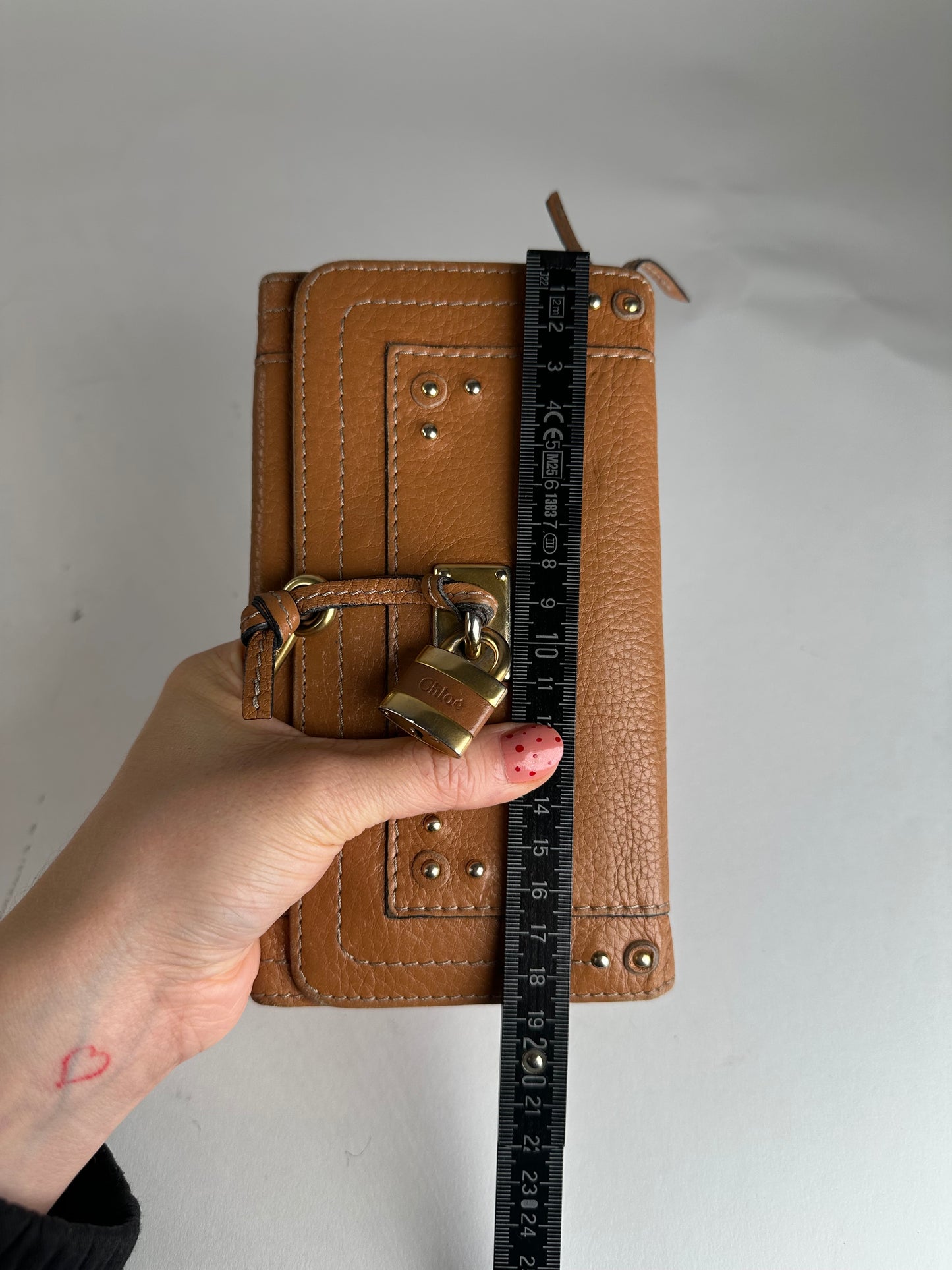 Vintage Chloe Paddington Leather Wallet / Clutch Brown