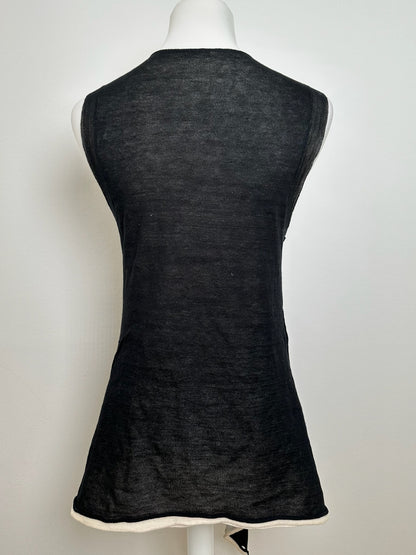 Vintage Issey Miyake Wool Top Black Grey