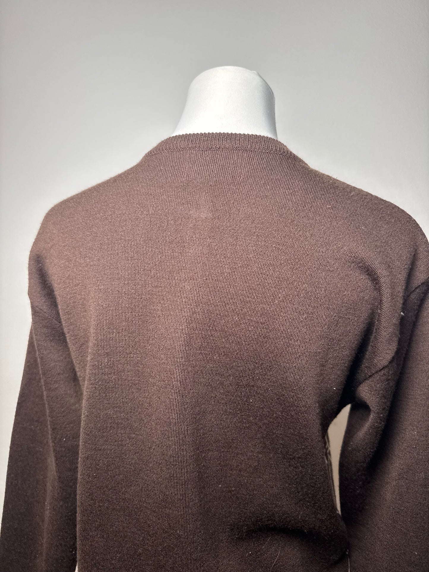 Vintage Fendi Roma Cardigan / Wool Sweater Brown Beige