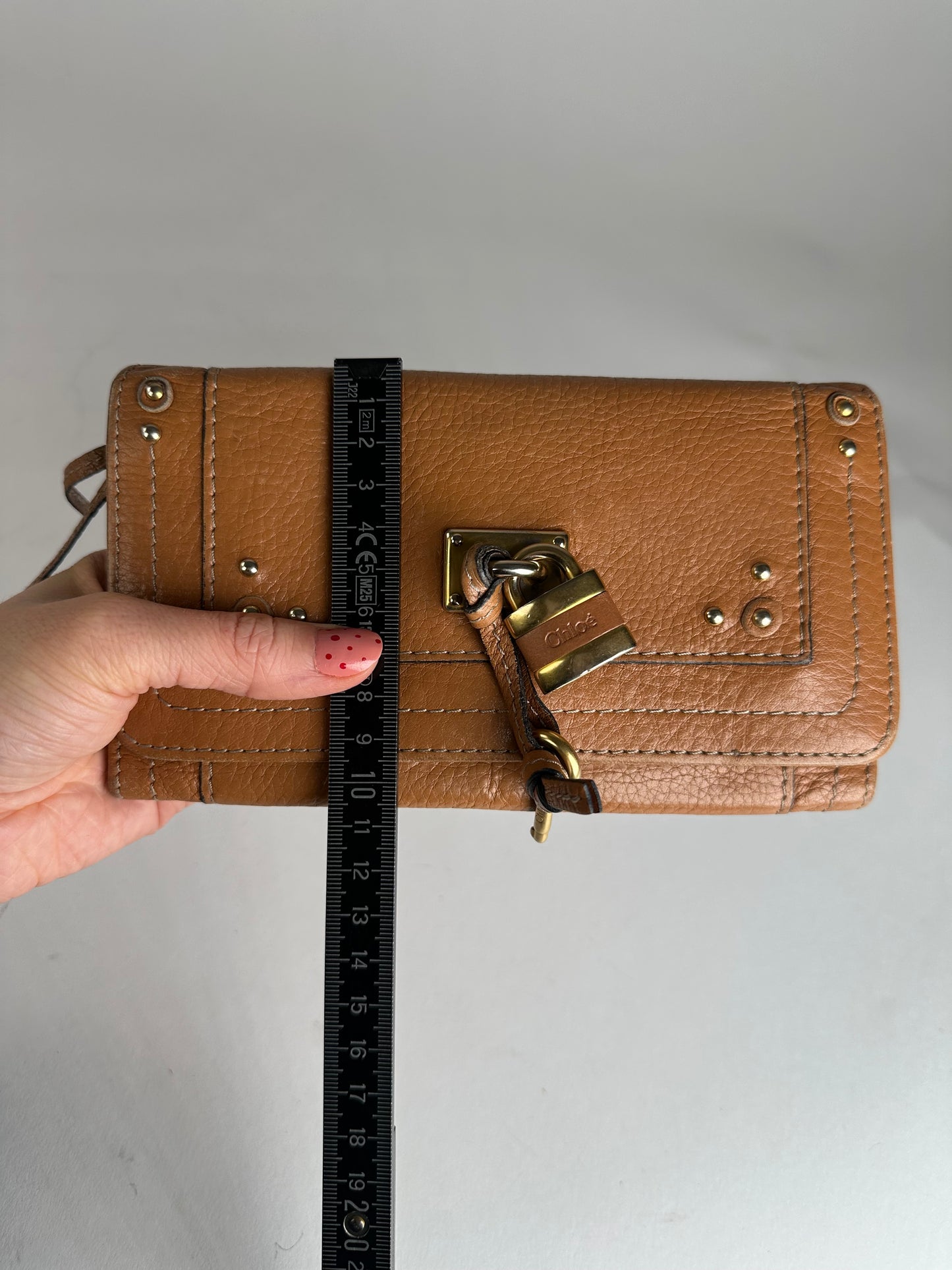 Vintage Chloe Paddington Leather Wallet / Clutch Brown