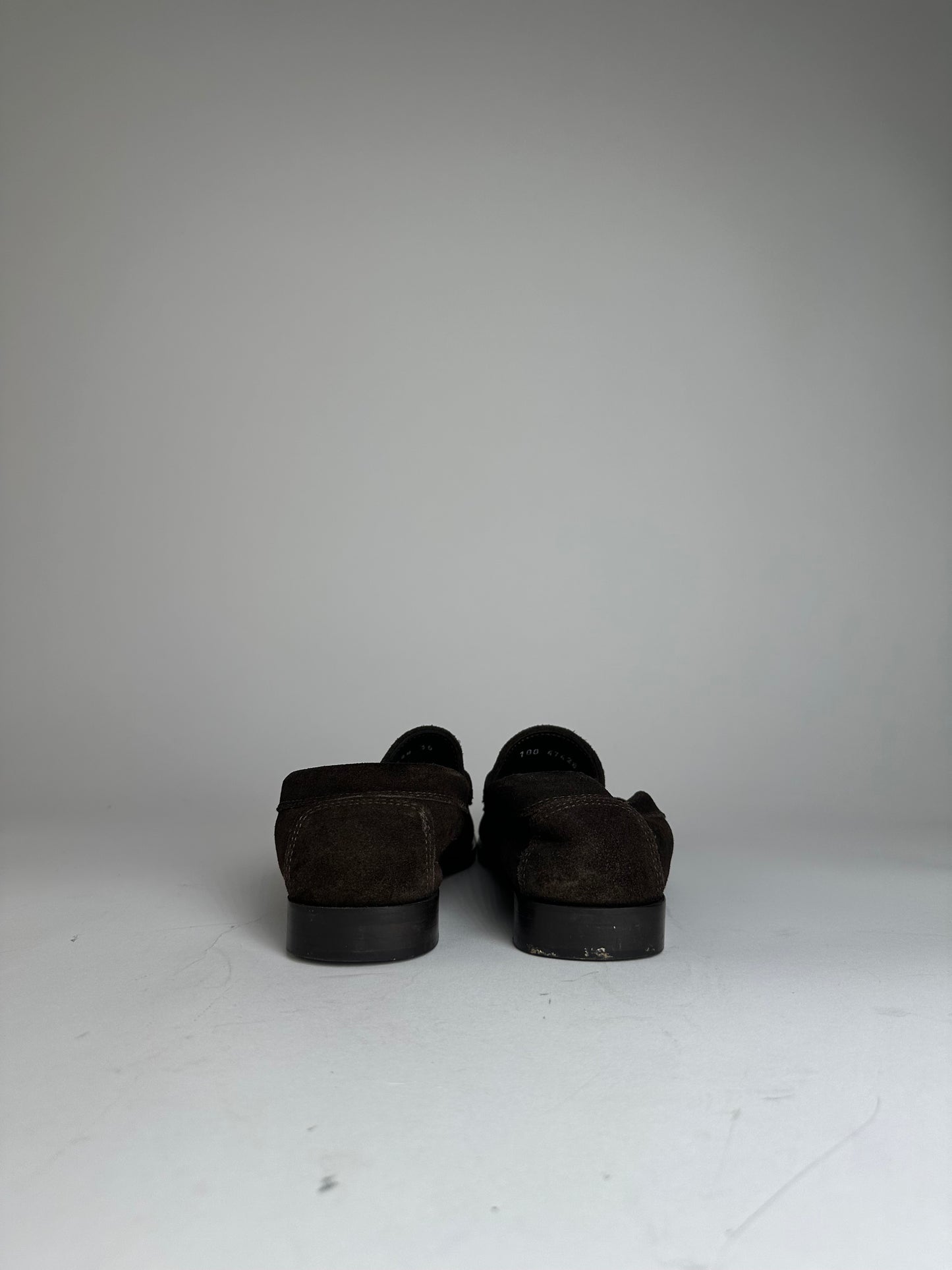 Vintage Gucci Horsebit Suede Loafer Black