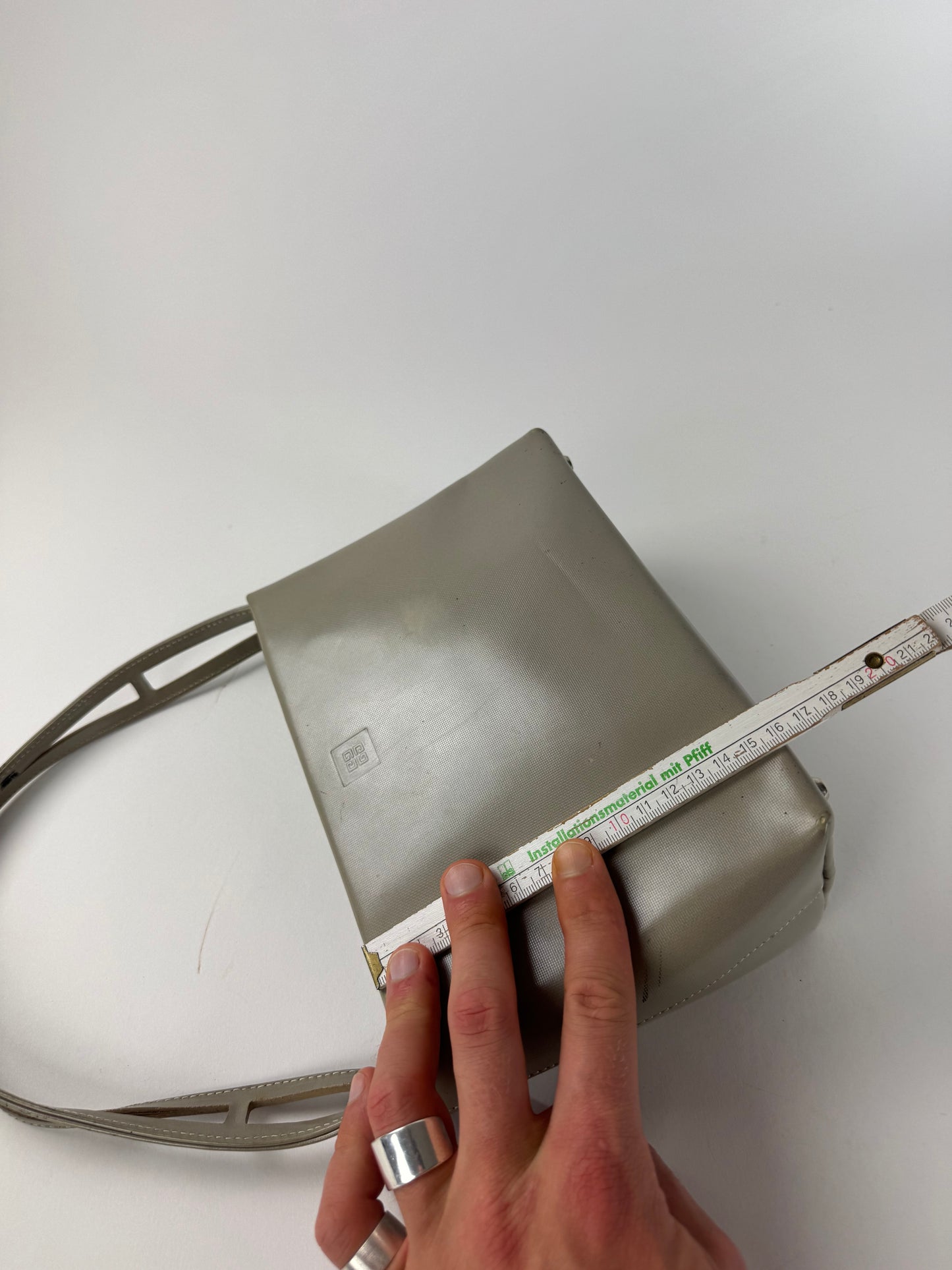 Vintage Givenchy Leather Handbag Grey