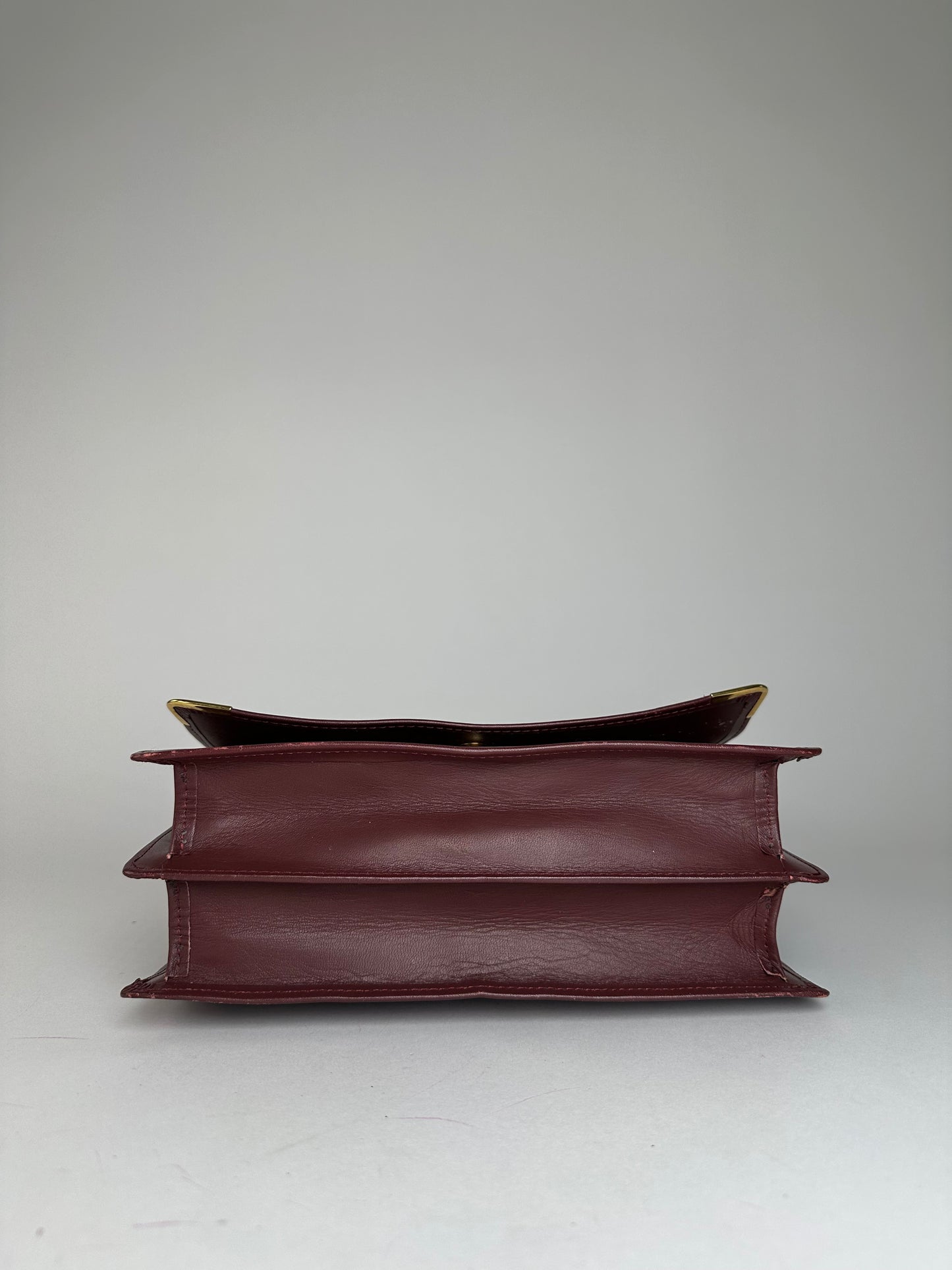 Vintage Cartier Leather Multiway Bag Burgundy