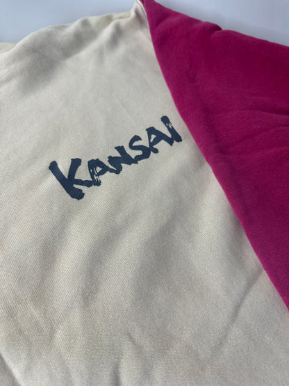 Vintage Kansai Yamamoto Men's Cotton Pullover Cream Rust Grey M