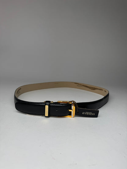 Vintage Givenchy Leather Belt Black