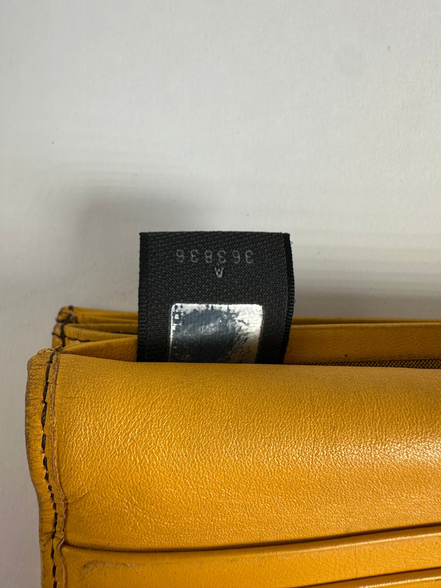 Vintage Fendi FF Monogram Canvas Wallet Brown Yellow