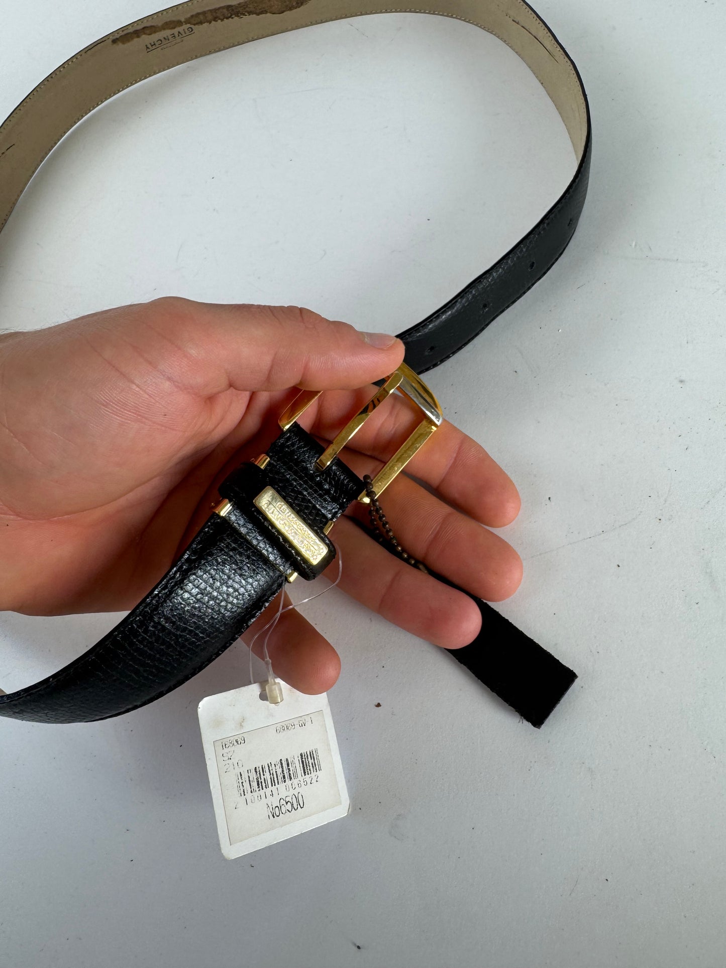 Vintage Givenchy Leather Belt Black