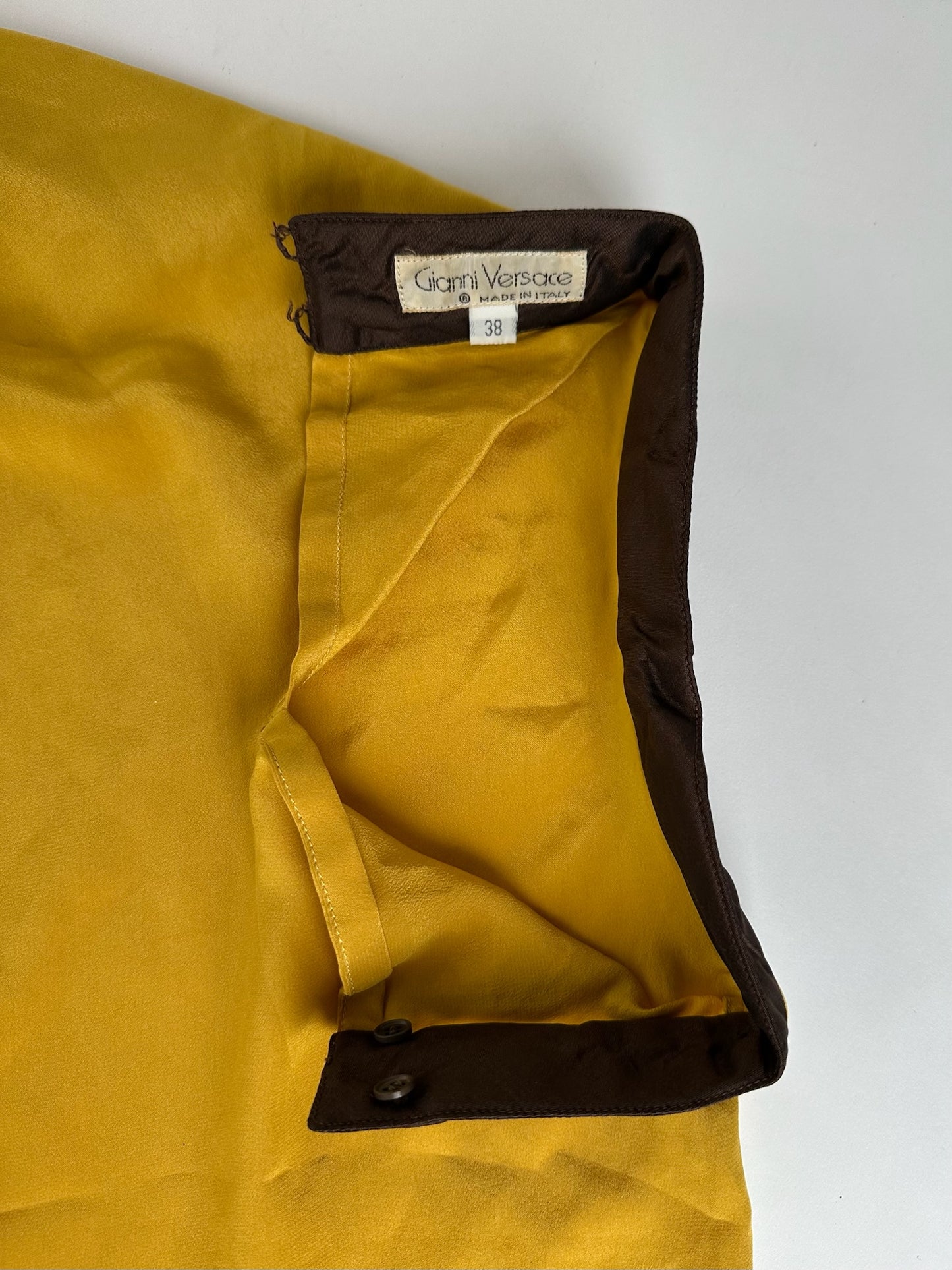 Vintage Gianni Versace Silk Sweater Yellow