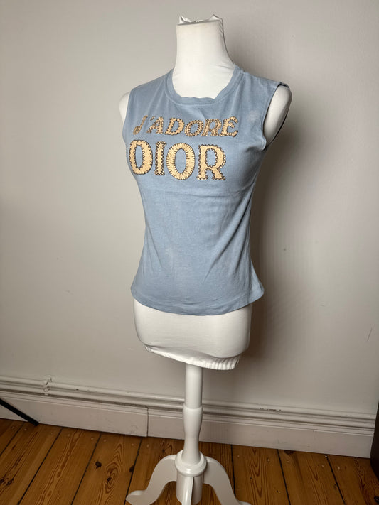 Vintage Dior J‘Adore Dior Top Blue Yellow