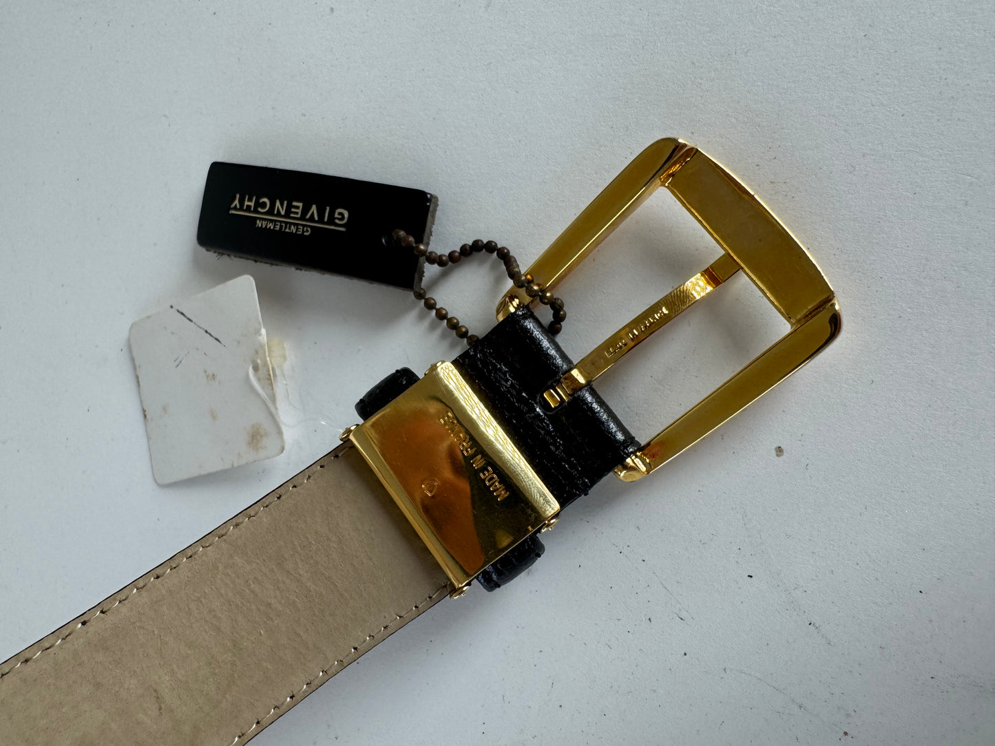 Vintage Givenchy Leather Belt Black