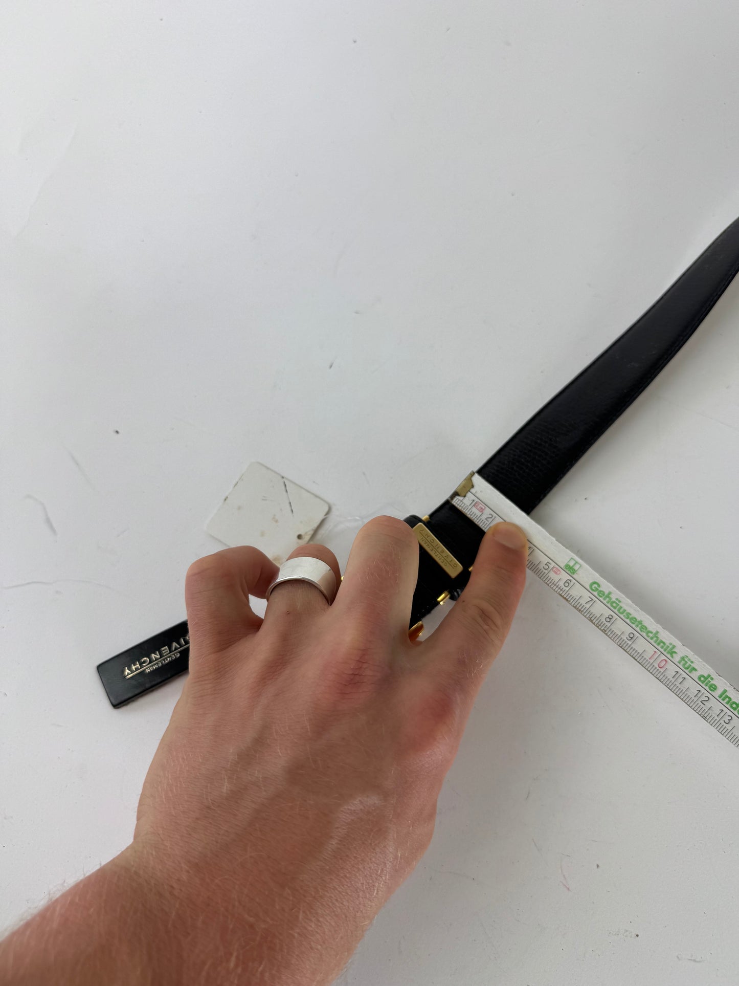 Vintage Givenchy Leather Belt Black