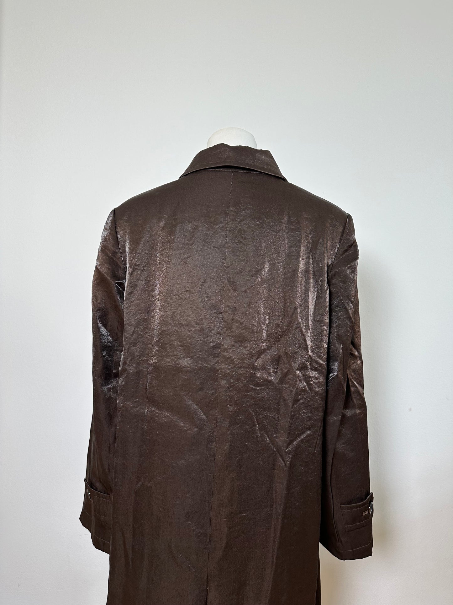 Vintage Givenchy Silk Coat Dark Brown M