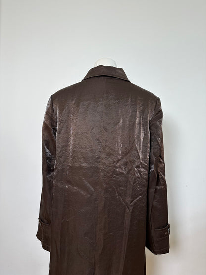 Vintage Givenchy Silk Coat Dark Brown M