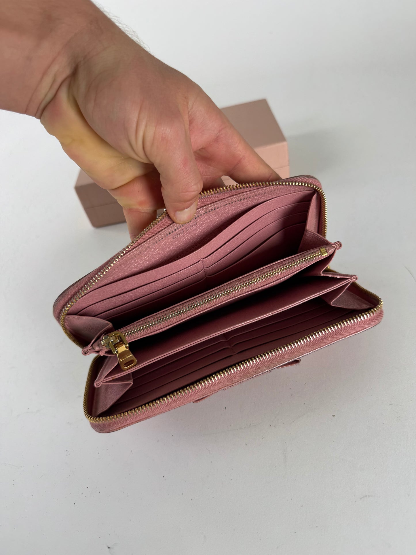 Vintage Miu Miu Leather Wallet Pink