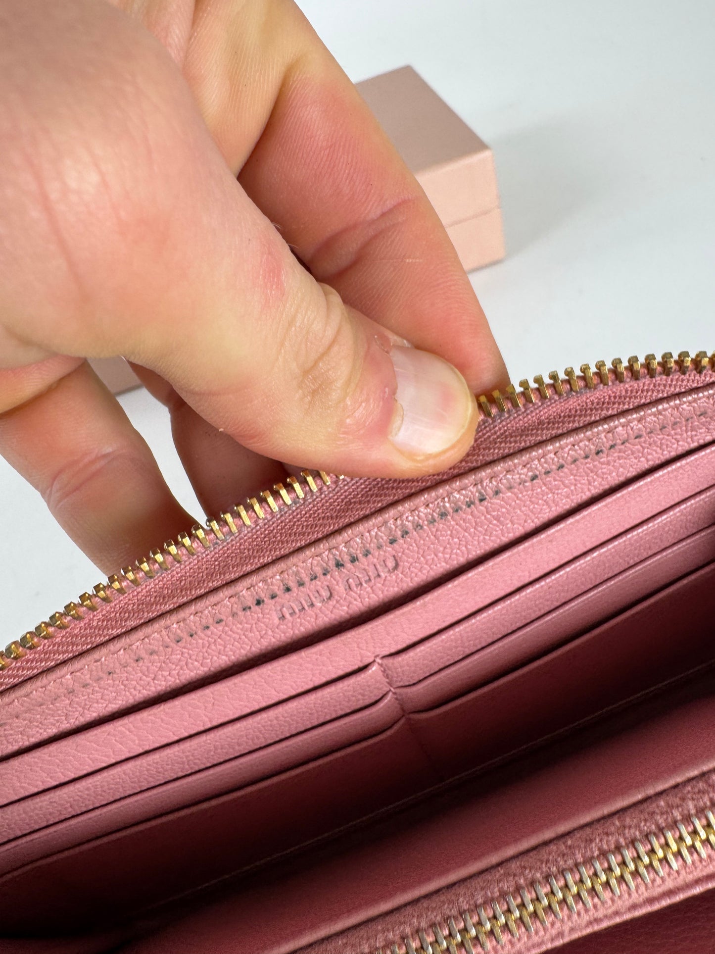 Vintage Miu Miu Leather Wallet Pink