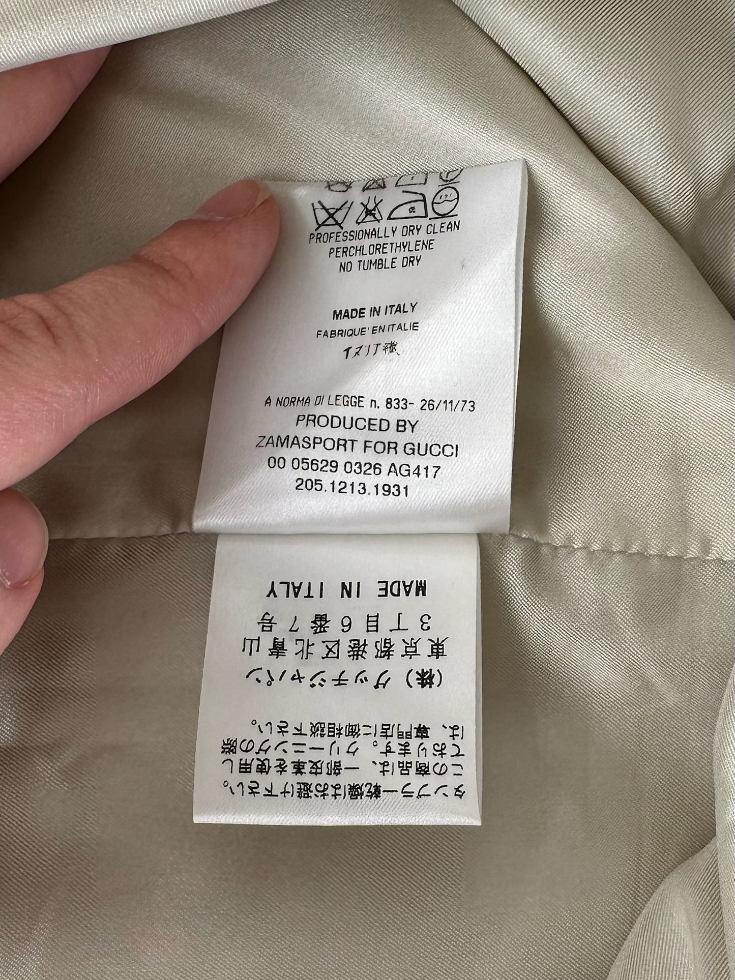 Vintage Gucci Canvas Skirt Beige 40/L